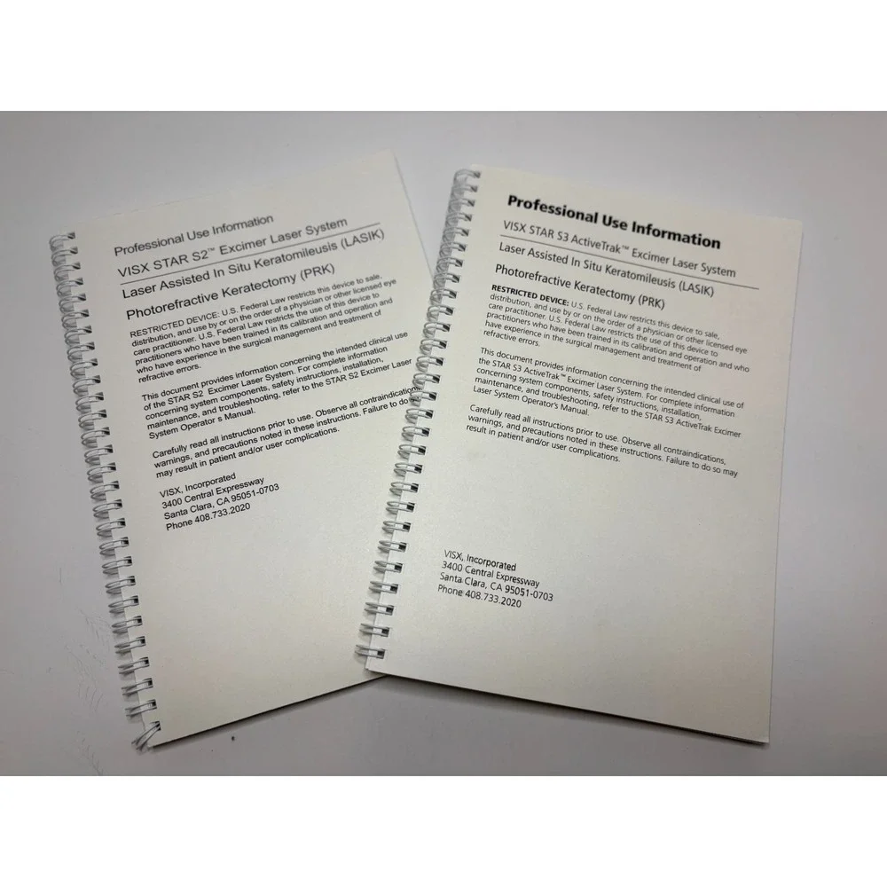 VISX Excimer Laser Physician Cert. Training Manual LASIK PRK Ophthalmology